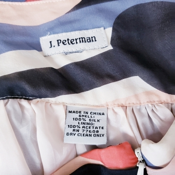 J. Peterman  100% Silk Polka Dot Print Full Skirt Size‎ 6 Lined - Picture 8 of 8